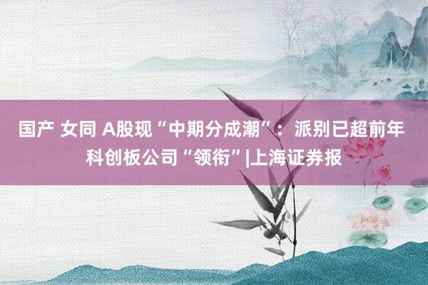 国产 女同 A股现“中期分成潮”：派别已超前年 科创板公司“领衔”|上海证券报