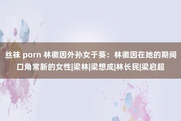 丝袜 porn 林徽因外孙女于葵：林徽因在她的期间口角常新的女性|梁林|梁想成|林长民|梁启超